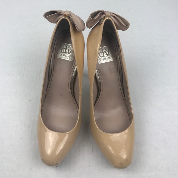 Dolce Vita Sky High Nude Bow Heel Stilettos - Picture 3 of 12